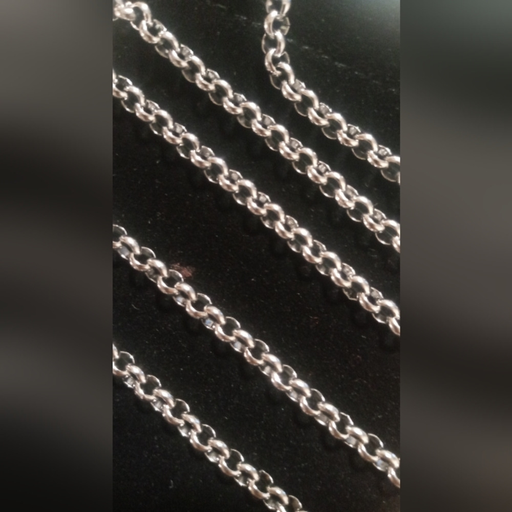 316 stainless rolo chain, necklace 30 inches x 4mm. New with tags